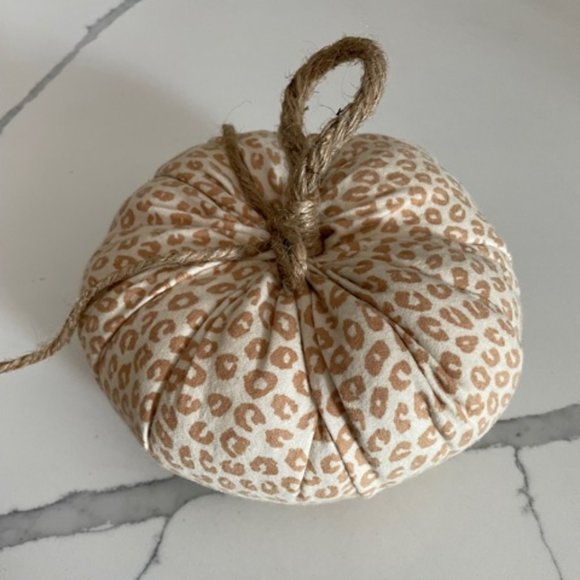 Handcrafted Leopard Print Fabric Pumpkin - Picture 3 of 5